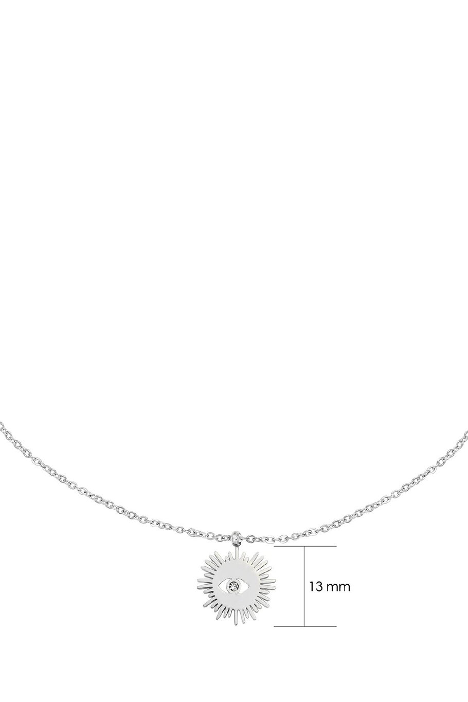 Necklace Shining Eye Argenté Acier inoxydable Image2